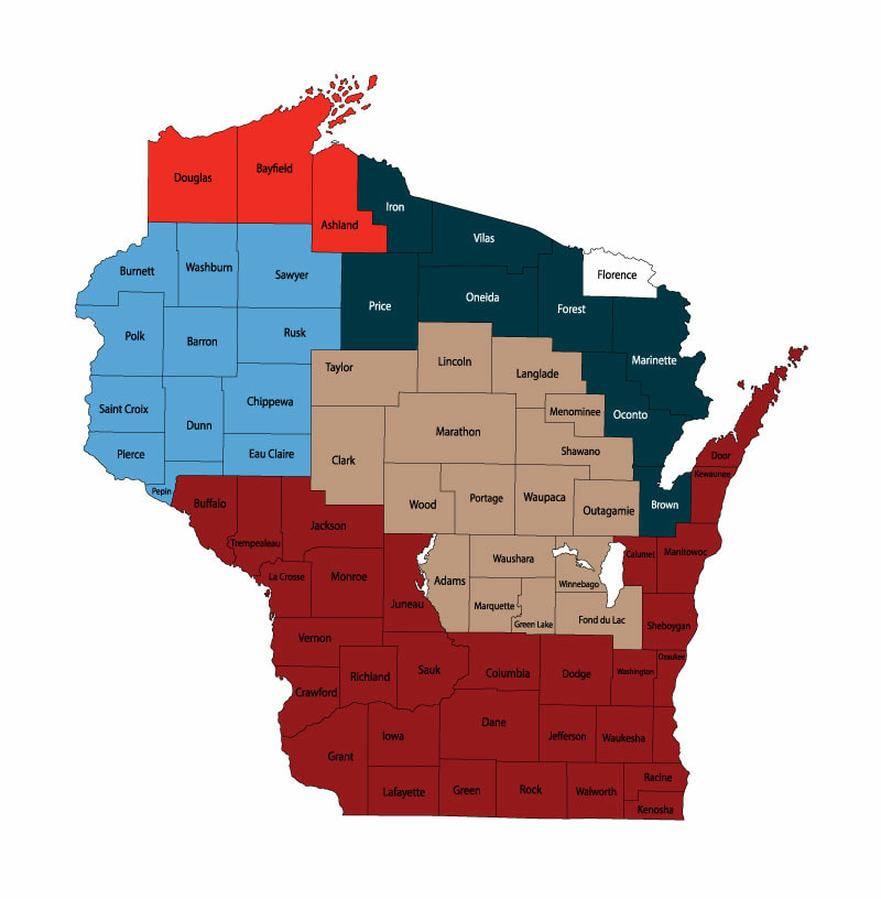 Counties in Wisconsin